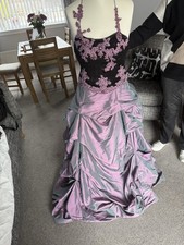 Ladies Purple And Black Dress, Size Small (8-10). Never Worn, New With Tags