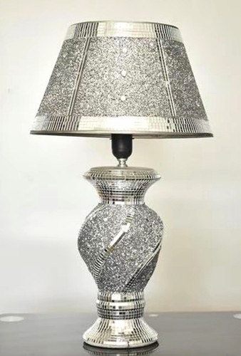 Crushed diamond silver table - diamond,