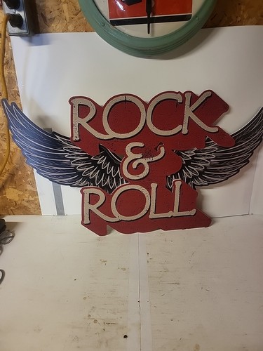 Rock and roll sign - roll, wings