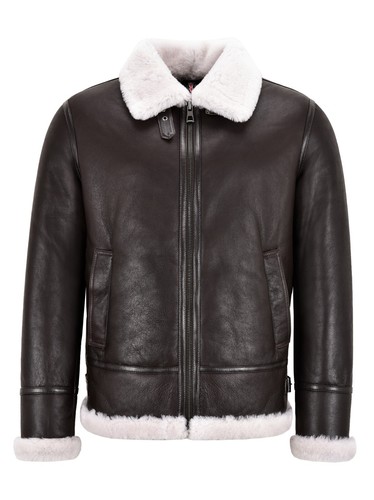 Men sheepskin jacket - men's, real