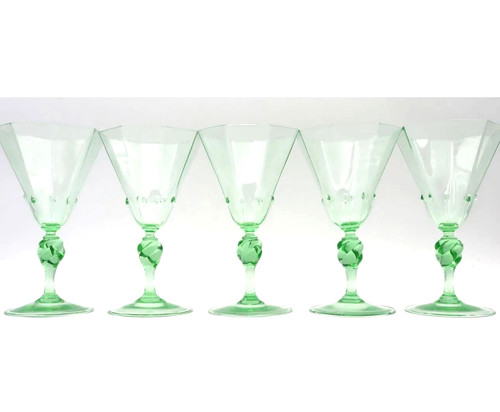 Salviati murano wine goblets - murano,