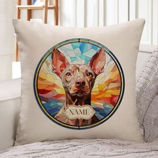 Personalised American Hairless Cushion Cover Dog Pillow Pup Portrait Gift GDC05