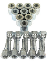 Hydraulic Hose Crimp Fitting Set ,10 Female BSP + 10 Ferrules (1/4" - 1" BSP)