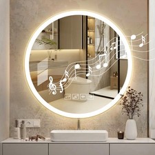 Round Bathroom Mirror with 3