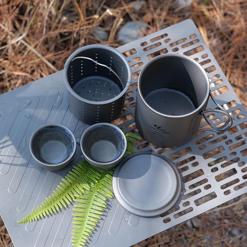 Titanium tea mug - titanium,