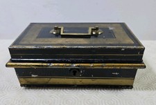Vintage Metal Cash Box /Tin