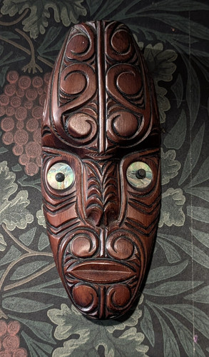 Vintage maori wooden tiki - vintage, hand