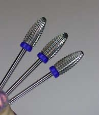 Carbide Nail Drill Bit Blue Medium Silver Gel acrylic removal Corn-shaped 1pc