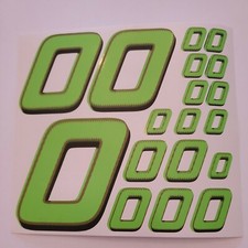 Lime Green red/blk  #0's