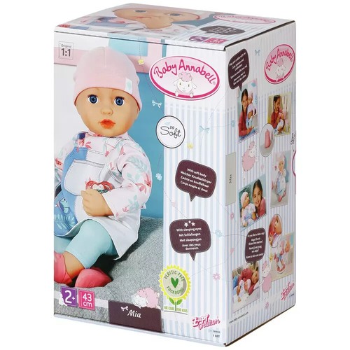Baby annabell mia 43cm soft - baby,