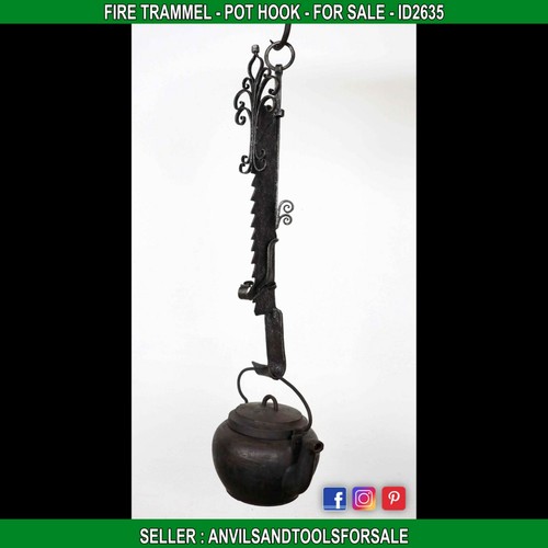 Fire trammel pot hook - trammel,