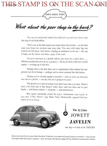 Jowett javelin 5l saloon - jowett, 1.5l