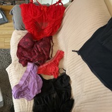 Knickers lingerie babydoll Bundle Joblot Various Sizes Brands X5 See Description