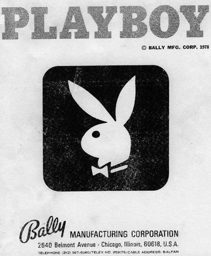 Bally pinball playboy manual - playboy,