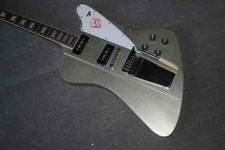 Standard 6string Electric Guitar,silver Lacquered Body,color Matching Piano Neck