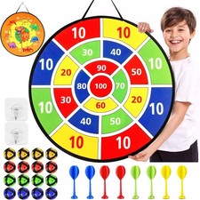 26 Inches Kids Toys Dart Board,Dinosaur Theme Double Sided with 16 S, NO 