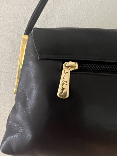 1980s genuine black leather - 1980s,