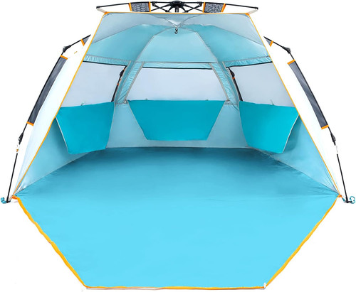 Person easy beach - up, tent
