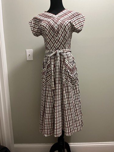 Vintage swirl wrap apron dress - swirl,