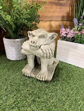 STONE GARDEN GARGOYLE IMP DETAILED GIFT  CONCRETE ORNAMENT