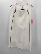 Lauren Vidal Ivory Size Medium Shift Midi Sleeveless Dress