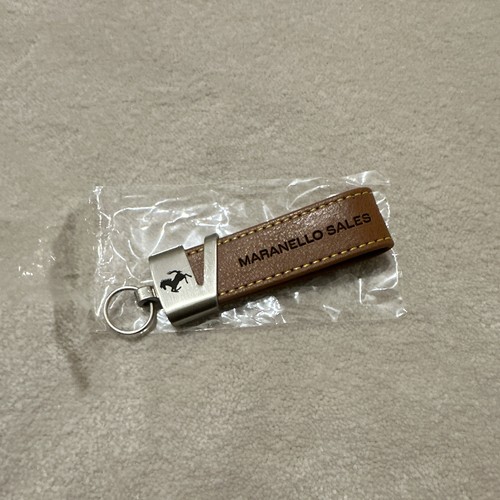 Ferrari brown leather keyring - ferrari,