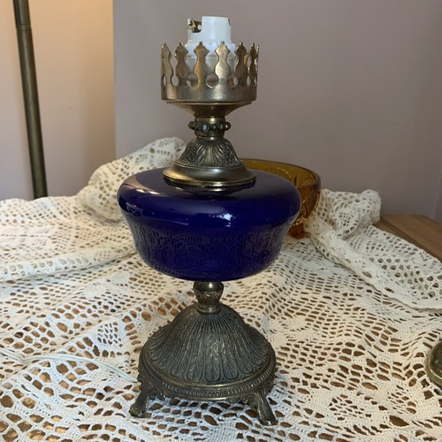 Vintage brass cobalt blue - vintage, &