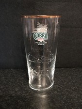 Cobra Pint Glass with Gold Rim