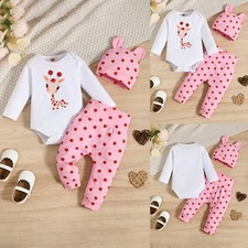 3PCS Newborn Baby Girls Polka