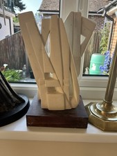 Lovely Abstract Limestone Sculpture Artisan Artist ,One Of With Certificate .