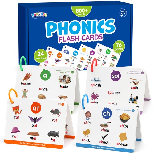 Phonics flash cards - flash,