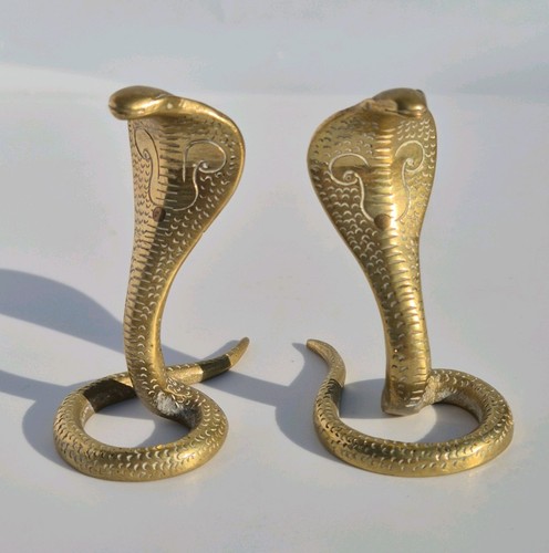 Vintage brass cobra snake - vintage,