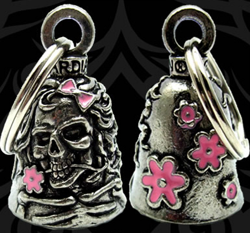 Lady skull pink enamel - pink,