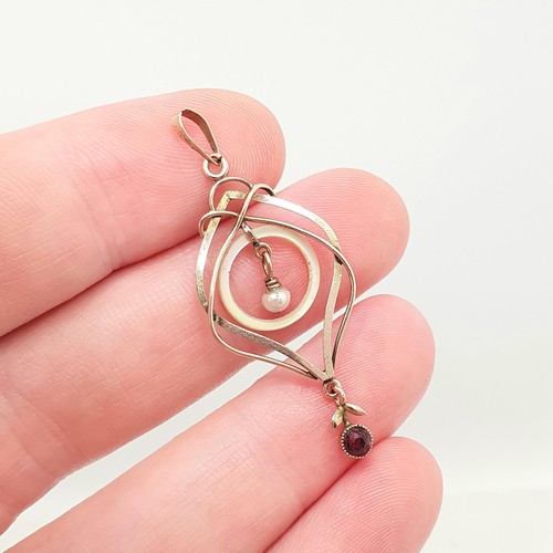 Antique 9ct gold amethyst - antique,