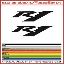 KIT 2 ADESIVI YAMAHA R1 mm.145 x 35 - SBK AUFKLEBER PEGATINAS STICKER DECALS