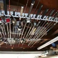 2Pcs 10 Hole Fishing Rod Racks Fishing Pole Wall Or Ceiling Storage Rack Holder.