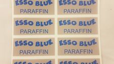 ESSO BLUE DECAL STICKERS VALOR PARAFFIN FUEL TIN ESSO BLUE PARAFFIN FUEL TIN