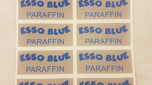 Esso blue decal - esso, stickers