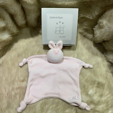 Emile et Rose Pink Bunny comforter blanket soother soft toy With Gift Box New