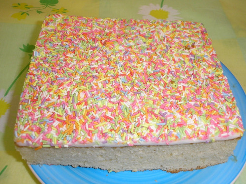 Home made iced sprinkle - home, sponge