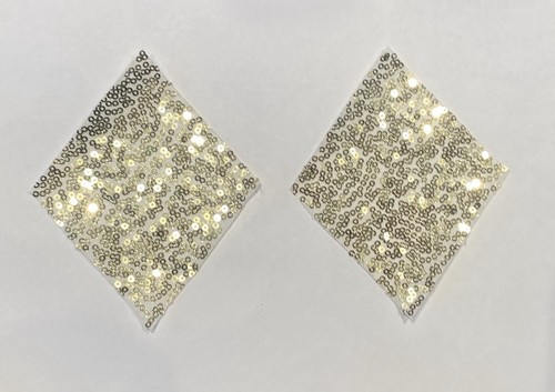 Sequin diamond elbow patches - diamond,