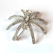 Butler and Wilson Clear  Crystal Spider Brooch SMALL NEW HALLOWEEN