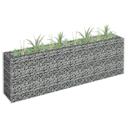 Galvanised steel gabion raised - galvanised,