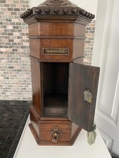 Miniature Victorian Style Mahogany Wood Post Box Royal British 