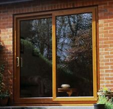 Oak Sliding Patio uPVC / Patio Doors / 2400mm x 2100mm / BRAND NEW (#115)