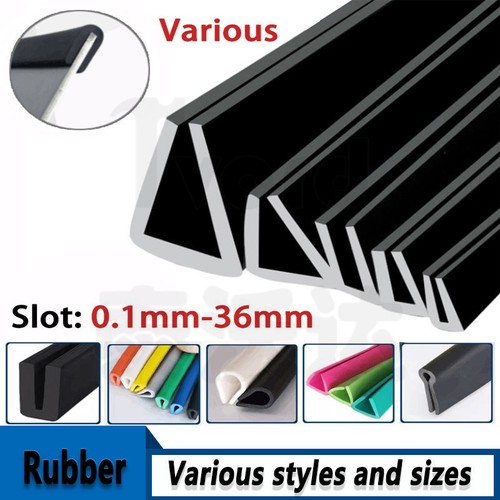 Black rubber channel - rubber, u