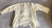 Authentic Victorian  Cotton Lace Bodice Blouse-3/4 Sleeves Wearable