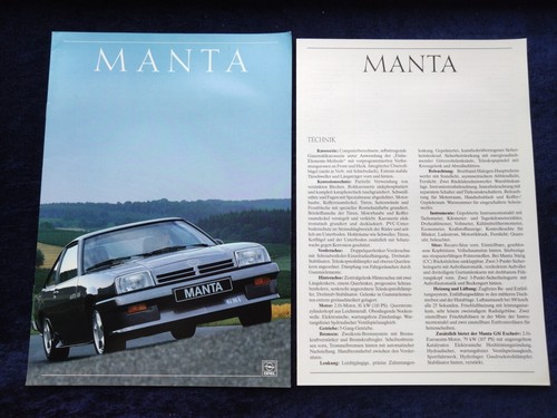 Opel manta brochure - opel, +