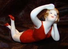Figurine Bathing Beauty Sexy Art Deco-German Style Art Nouveau Style Porcelain E