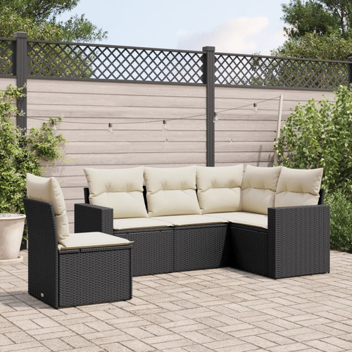 Garden sofa set black - set, cream